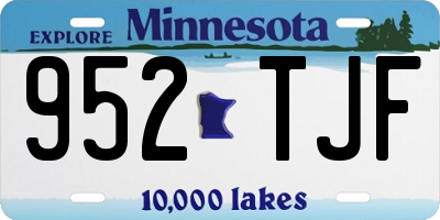 MN license plate 952TJF