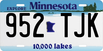 MN license plate 952TJK