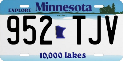 MN license plate 952TJV