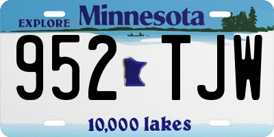 MN license plate 952TJW