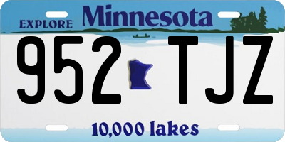 MN license plate 952TJZ