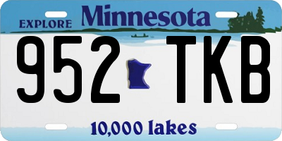 MN license plate 952TKB