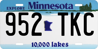 MN license plate 952TKC
