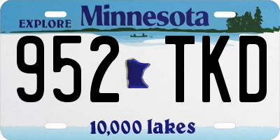 MN license plate 952TKD