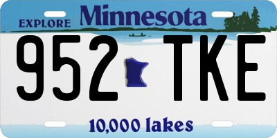 MN license plate 952TKE
