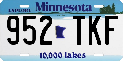 MN license plate 952TKF