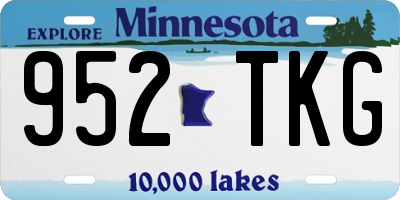 MN license plate 952TKG