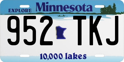 MN license plate 952TKJ