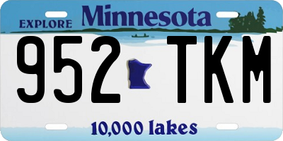 MN license plate 952TKM