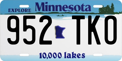 MN license plate 952TKO