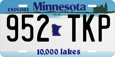 MN license plate 952TKP
