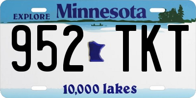 MN license plate 952TKT