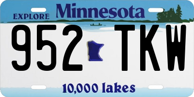 MN license plate 952TKW