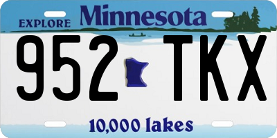 MN license plate 952TKX