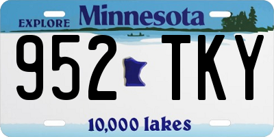 MN license plate 952TKY