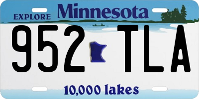 MN license plate 952TLA