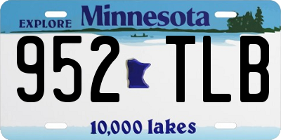 MN license plate 952TLB
