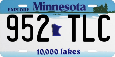MN license plate 952TLC
