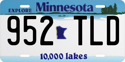 MN license plate 952TLD