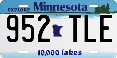 MN license plate 952TLE