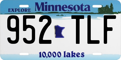 MN license plate 952TLF