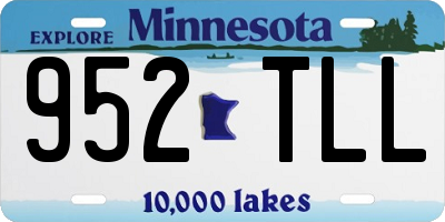 MN license plate 952TLL