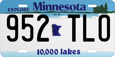 MN license plate 952TLO