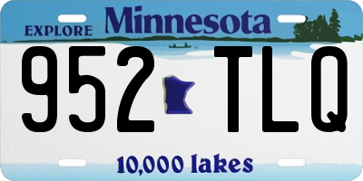 MN license plate 952TLQ