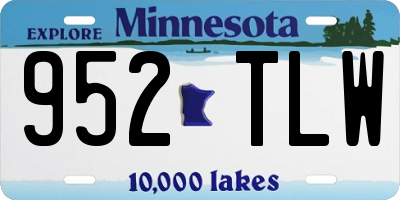 MN license plate 952TLW