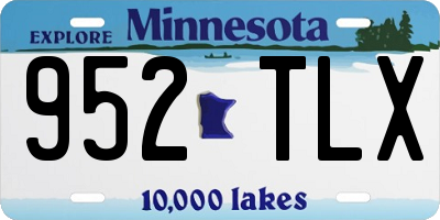 MN license plate 952TLX