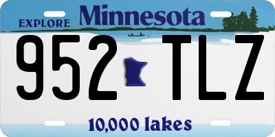 MN license plate 952TLZ