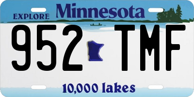 MN license plate 952TMF