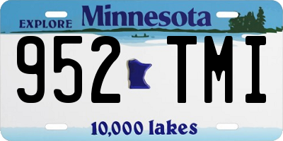 MN license plate 952TMI