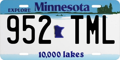 MN license plate 952TML