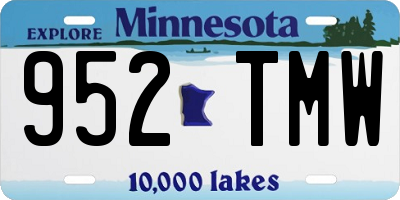 MN license plate 952TMW