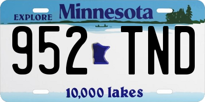 MN license plate 952TND