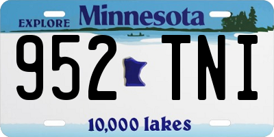 MN license plate 952TNI