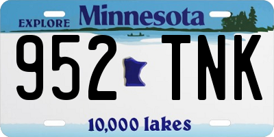 MN license plate 952TNK