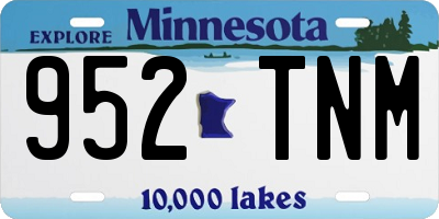 MN license plate 952TNM