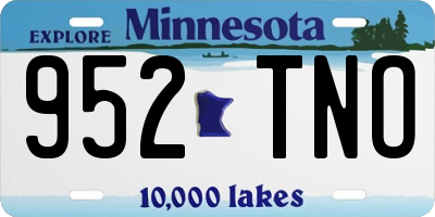 MN license plate 952TNO
