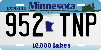 MN license plate 952TNP