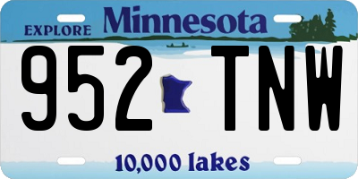 MN license plate 952TNW