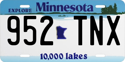 MN license plate 952TNX