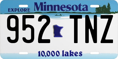 MN license plate 952TNZ