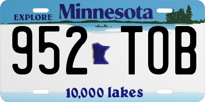 MN license plate 952TOB