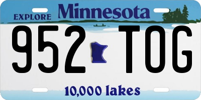 MN license plate 952TOG