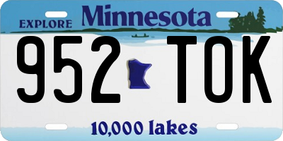 MN license plate 952TOK