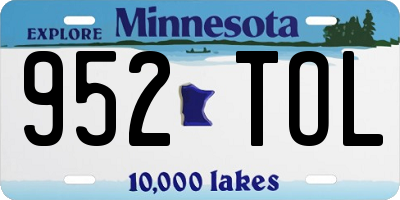 MN license plate 952TOL