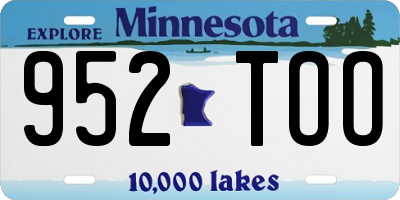 MN license plate 952TOO