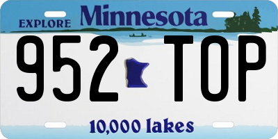 MN license plate 952TOP